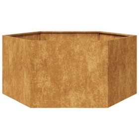 Jardinera hexagonal 104x90x45 cm acero desgastado de , Maceteros y jardineras - Ref: Foro24-851135, Precio: 76,92 €, Descuent...