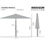 Madison Sombrilla de jardín Denia gris 200x200 cm de , Sombrillas - Ref: Foro24-447151, Precio: 128,30 €, Descuento: %