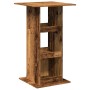 Mesa alta bar con almacenaje madera envejecida 60x60x102 cm de , Mesas de cocina y de comedor - Ref: Foro24-854335, Precio: 7...