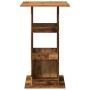 Mesa alta bar con almacenaje madera envejecida 60x60x102 cm de , Mesas de cocina y de comedor - Ref: Foro24-854335, Precio: 7...