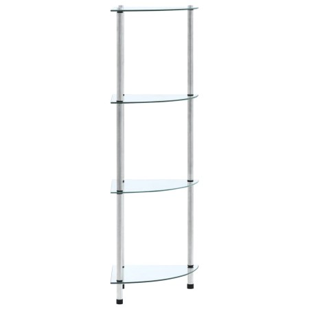 Estantería 4 niveles cristal templado transparente 30x30x100 cm en Librerías y estanterías | Comprar online en Foru.es