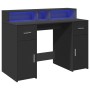 Escritorio con luz LED madera ingeniería negro 120x55x91 cm de , Escritorios - Ref: Foro24-3309412, Precio: 228,41 €, Descuen...