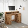 Escritorio con LED madera ingeniería roble artisian 120x55x91cm de , Escritorios - Ref: Foro24-3309419, Precio: 184,60 €, Des...