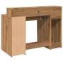 Escritorio con LED madera ingeniería roble artisian 120x55x91cm de , Escritorios - Ref: Foro24-3309419, Precio: 184,60 €, Des...