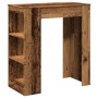 Mesa alta con estantes madera envejecida 95x47x103,5 cm de , Mesas de cocina y de comedor - Ref: Foro24-854389, Precio: 81,90...