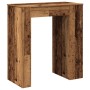 Mesa alta con estantes madera envejecida 95x47x103,5 cm de , Mesas de cocina y de comedor - Ref: Foro24-854389, Precio: 81,90...