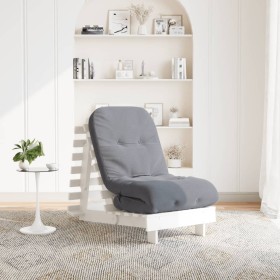 Futón sofá cama con colchón madera maciza blanco 60x206x11 cm de , Futones - Ref: Foro24-846747, Precio: 181,61 €, Descuento: %