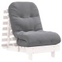Futón sofá cama con colchón madera maciza blanco 60x206x11 cm de , Futones - Ref: Foro24-846747, Precio: 181,61 €, Descuento: %