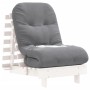 Futón sofá cama con colchón madera maciza blanco 60x206x11 cm de , Futones - Ref: Foro24-846747, Precio: 181,61 €, Descuento: %