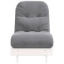 Futón sofá cama con colchón madera maciza blanco 60x206x11 cm de , Futones - Ref: Foro24-846747, Precio: 181,61 €, Descuento: %