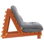 Futón sofá cama con colchón madera maciza marrón 70x206x11 cm de , Futones - Ref: Foro24-846753, Precio: 194,06 €, Descuento: %