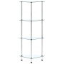 Estantería 4 niveles cristal templado transparente 30x30x100 cm en Librerías y estanterías | Comprar online en Foru.es