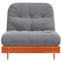 Futón sofá cama con colchón madera maciza marrón 80x206x11 cm de , Futones - Ref: Foro24-846758, Precio: 223,61 €, Descuento: %