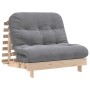 Futón sofá cama con colchón madera maciza de pino 100x206x11 cm de , Futones - Ref: Foro24-846766, Precio: 223,96 €, Descuent...