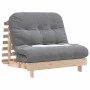 Futón sofá cama con colchón madera maciza de pino 100x206x11 cm de , Futones - Ref: Foro24-846766, Precio: 223,96 €, Descuent...