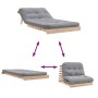 Futón sofá cama con colchón madera maciza de pino 100x206x11 cm de , Futones - Ref: Foro24-846766, Precio: 223,96 €, Descuent...