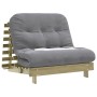 Futón sofá cama con colchón madera impregnada pino 100x206x11cm de , Futones - Ref: Foro24-846770, Precio: 250,19 €, Descuent...
