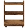 Carro de almacenaje estrecho 3 niveles madera envejecida de , Carros de cocina y comedor - Ref: Foro24-855257, Precio: 53,53 ...