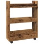 Carro de almacenaje estrecho 3 niveles madera envejecida de , Carros de cocina y comedor - Ref: Foro24-855257, Precio: 53,53 ...