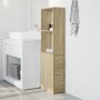 Armario de baño estrecho con ruedas madera roble Sonoma de , Taquillas y armarios de almacenamiento - Ref: Foro24-855297, Pre...