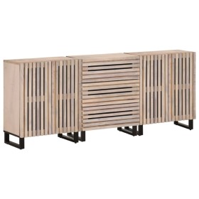 Aparador 3 piezas madera maciza de mango 60x34x75 cm de , Aparadores - Ref: Foro24-3217085, Precio: 359,94 €, Descuento: %