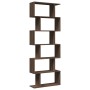 Librería divisora 6 niveles madera marrón roble 70x24x193 cm de , Librerías y estanterías - Ref: Foro24-858090, Precio: 97,73...