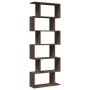 Librería divisora 6 niveles madera marrón roble 70x24x193 cm de , Librerías y estanterías - Ref: Foro24-858090, Precio: 97,73...