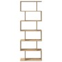 Librería divisora 6 niveles madera roble artisan 70x24x193 cm de , Librerías y estanterías - Ref: Foro24-858092, Precio: 96,0...