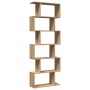 Librería divisora 6 niveles madera roble artisan 70x24x193 cm de , Librerías y estanterías - Ref: Foro24-858092, Precio: 96,0...