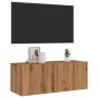Mueble TV de pared madera ingeniería roble artisan 80x30x30 cm de , Muebles TV - Ref: Foro24-856017, Precio: 53,94 €, Descuen...
