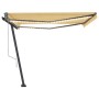 Toldo automático LED sensor de viento amarillo blanco 400x300cm de vidaXL, Toldos - Ref: Foro24-3069753, Precio: 705,73 €, De...