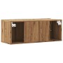 Mueble TV de pared madera ingeniería roble artisan 80x30x30 cm de , Muebles TV - Ref: Foro24-856017, Precio: 53,94 €, Descuen...