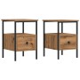 Mesitas noche 2 uds madera ingeniería roble artisan 34x36x50 cm de , Mesitas de noche - Ref: Foro24-857265, Precio: 95,58 €, ...