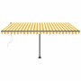 Toldo automático LED sensor de viento amarillo blanco 400x300cm de vidaXL, Toldos - Ref: Foro24-3069753, Precio: 705,73 €, De...