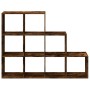 Librería divisora 3 niveles roble ahumado 137,5x29x103,5 cm de , Librerías y estanterías - Ref: Foro24-857980, Precio: 81,47 ...