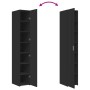 Aparador de madera de ingeniería negro 30x42,5x185 cm de , Aparadores - Ref: Foro24-3281393, Precio: 143,02 €, Descuento: %