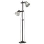 Lámpara de pie 2 pantallas plateada hierro fundido E27 de , Lámparas - Ref: Foro24-320583, Precio: 104,44 €, Descuento: %