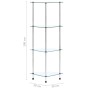 Estantería 4 niveles cristal templado transparente 30x30x100 cm en Librerías y estanterías | Comprar online en Foru.es