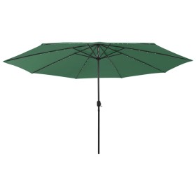 Sombrilla de jardín con luces LED verde 400 cm de , Sombrillas - Ref: Foro24-312531, Precio: 101,18 €, Descuento: %