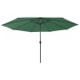 Sombrilla de jardín con luces LED verde 400 cm de , Sombrillas - Ref: Foro24-312531, Precio: 101,18 €, Descuento: %