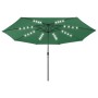 Sombrilla de jardín con luces LED verde 400 cm de , Sombrillas - Ref: Foro24-312531, Precio: 101,18 €, Descuento: %
