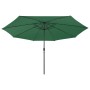 Sombrilla de jardín con luces LED verde 400 cm de , Sombrillas - Ref: Foro24-312531, Precio: 101,18 €, Descuento: %