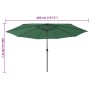 Sombrilla de jardín con luces LED verde 400 cm de , Sombrillas - Ref: Foro24-312531, Precio: 101,18 €, Descuento: %
