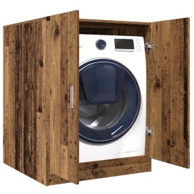 Armario de lavadora madera envejecida 70,5x71,5x91,5 cm de , Accesorios para lavadoras y secadoras - Ref: Foro24-856640, Prec...