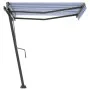 Toldo de pie manual retráctil azul y blanco 300x250 cm de vidaXL, Toldos - Ref: Foro24-3069696, Precio: 315,31 €, Descuento: %
