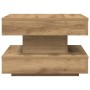 Mesa de centro giratoria 360 grados roble artisan 50x50x34,5 cm de , Mesas de centro - Ref: Foro24-858478, Precio: 66,65 €, D...