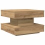 Mesa de centro giratoria 360 grados roble artisan 50x50x34,5 cm de , Mesas de centro - Ref: Foro24-858478, Precio: 66,65 €, D...