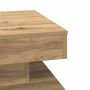 Mesa de centro giratoria 360 grados roble artisan 50x50x34,5 cm de , Mesas de centro - Ref: Foro24-858478, Precio: 66,65 €, D...