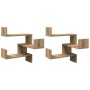 Estanterías pared de esquina 2 uds madera roble 40x40x49,5 cm de , Estantes y estanterías - Ref: Foro24-856609, Precio: 47,99...