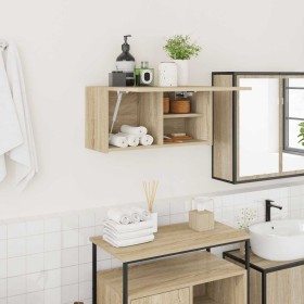 Mueble de pared baño madera ingeniería roble Sonoma 60x25x30 cm de , Tocadores de baño - Ref: Foro24-860060, Precio: 55,82 €,...